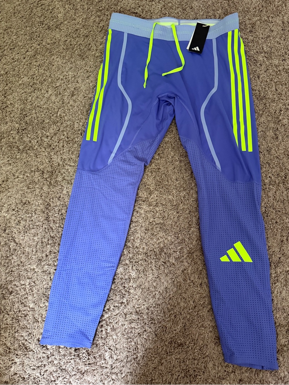 Adidas Pro Elite Promo Track & Field Tights ‘Cobalt Blue’ Men’s Size L (IT2164)
